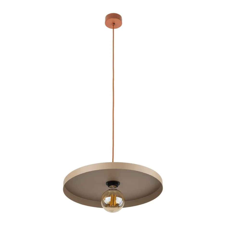 TK Lighting Vintage Hängelampe E27 Ø40 cm in Ziegelrot Sandgrau< Hängelampen|Bürolampen