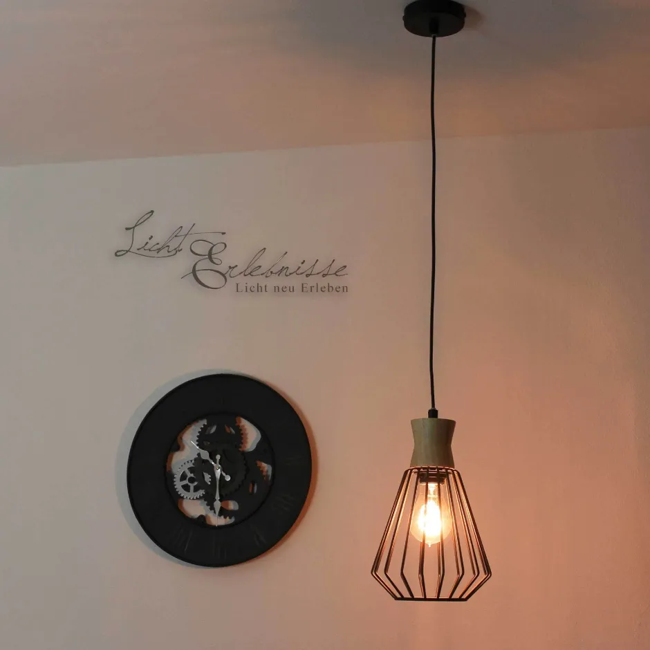 Hängelampen|Esszimmer Lampen*Rabalux Vintage Hängeleuchte E27 in Holz Optik für die Küche