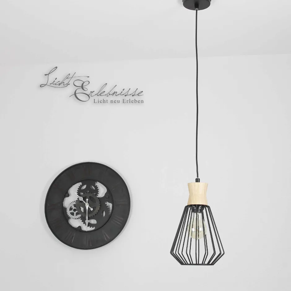 Hängelampen|Esszimmer Lampen*Rabalux Vintage Hängeleuchte E27 in Holz Optik für die Küche