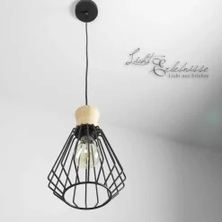 Hängelampen|Esszimmer Lampen*Rabalux Vintage Hängeleuchte E27 in Holz Optik für die Küche