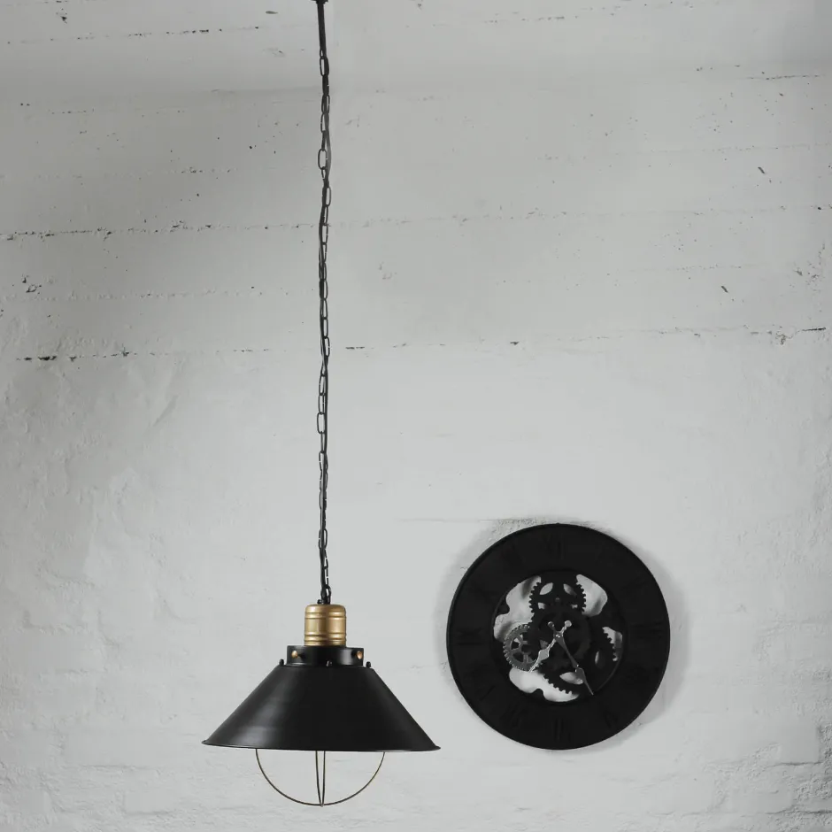 Nowodvorski Vintage Hängeleuchte Schwarz Kupfer Industrial Design< Hängelampen|Industrie Lampen