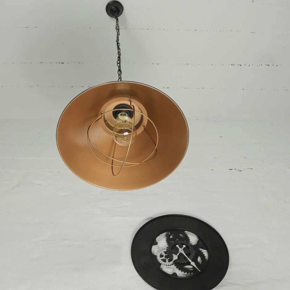 Nowodvorski Vintage Hängeleuchte Schwarz Kupfer Industrial Design< Hängelampen|Industrie Lampen