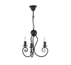 Belis Vintage Kronleuchter Metall Schwarz E14 B:36 cm Kerzen< Hängelampen|Bürolampen