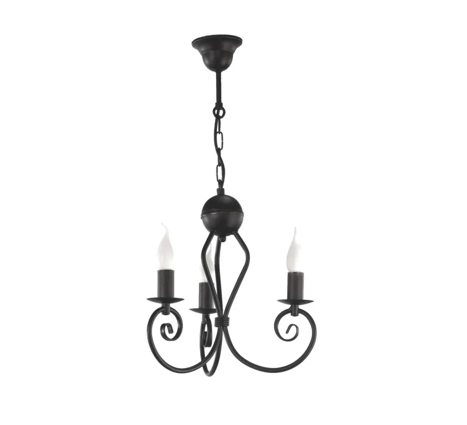 Belis Vintage Kronleuchter Metall Schwarz E14 B:36 cm Kerzen< Hängelampen|Bürolampen