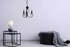 Belis Vintage Kronleuchter Metall Schwarz E14 B:36 cm Kerzen< Hängelampen|Bürolampen