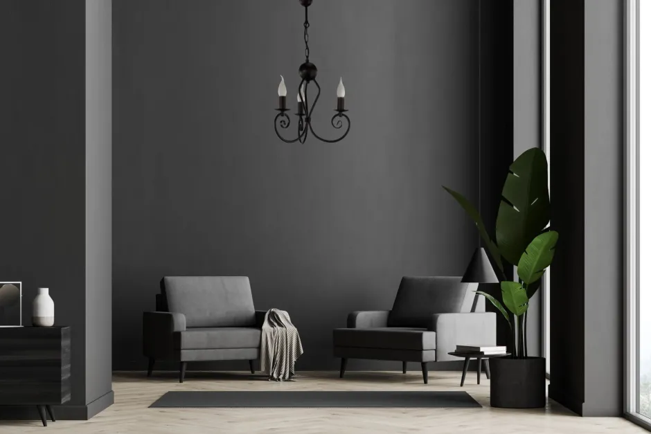 Belis Vintage Kronleuchter Metall Schwarz E14 B:36 cm Kerzen< Hängelampen|Bürolampen