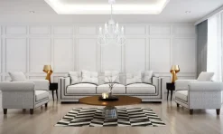 Hängelampen|Bürolampen*Belis Vintage Kronleuchter Weiß E14 6-flammig Klassisch