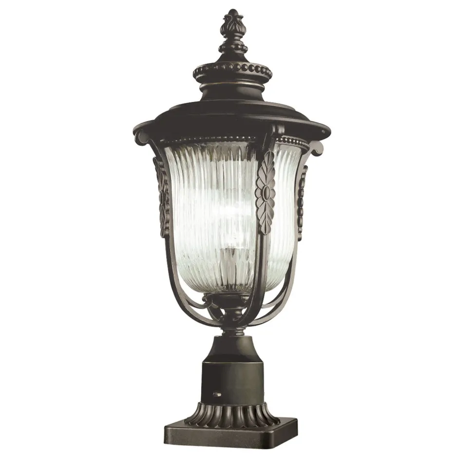 Elstead Vintage Lampe Außen Metall Riffelglas IP44 Garten< Rustikale Lampen|Vintage Lampen