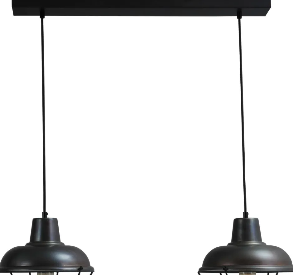 Masterlight Vintage Pendelleuchte E27 in Schwarz Roter Metall Optik< Hängelampen|Industrie Lampen