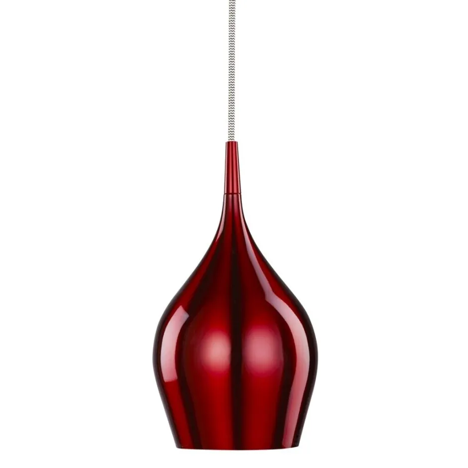 Searchlight Vintage Pendelleuchte E14 in Rot< Hängelampen|Esszimmer Lampen