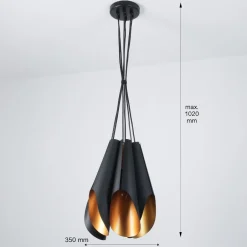 Hängelampen|Esszimmer Lampen*Luminex Vintage Pendelleuchte in Schwarz für die Küche
