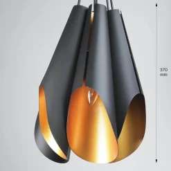 Hängelampen|Esszimmer Lampen*Luminex Vintage Pendelleuchte in Schwarz für die Küche