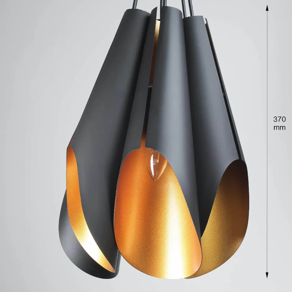 Hängelampen|Esszimmer Lampen*Luminex Vintage Pendelleuchte in Schwarz für die Küche