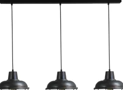 Industrie Lampen|Vintage Lampen*Masterlight Vintage Pendelleuchte Küchenlampe in Schwarz Roter Metall Optik