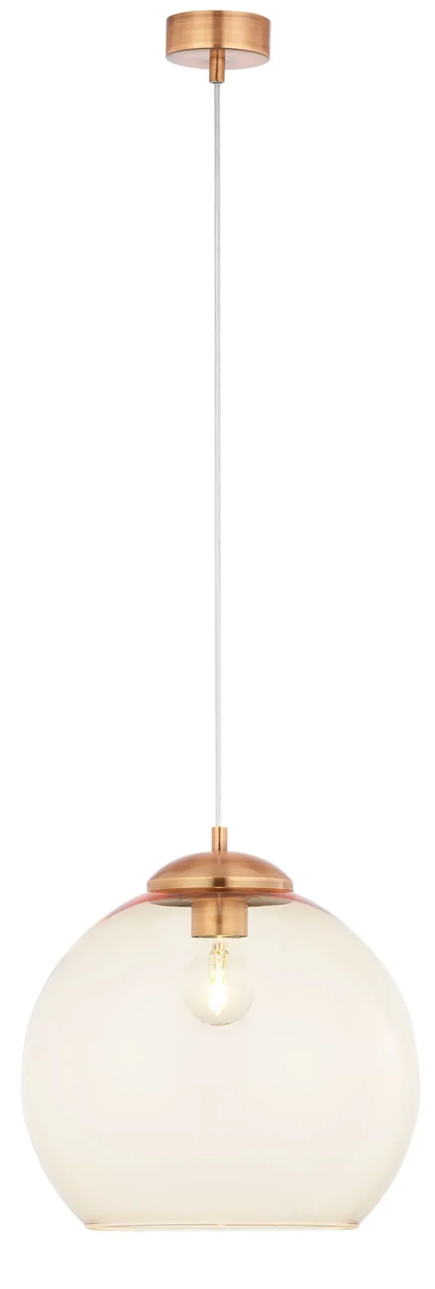 Hängelampen|Kugellampen*Jupiter Vintage Pendelleuchte Metall Glas E27 Ø29cm Kugel