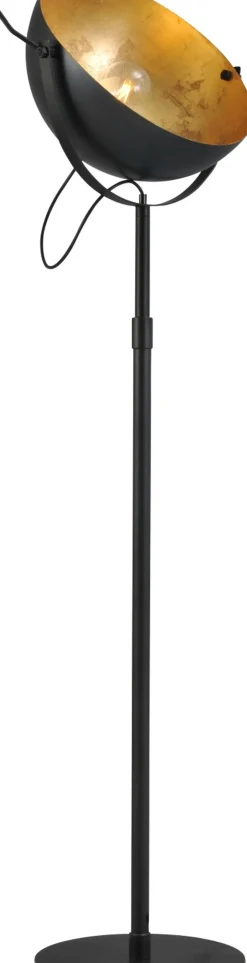 Industrie Lampen|Vintage Lampen*Masterlight Vintage Standleuchte in Rustikal Gold