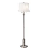 Wohnzimmerlampen|Stofflampen*Elstead Vintage Stehlampe JOHA in Nickel 158cm Bodenlampe