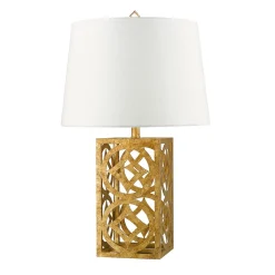 Tischlampen|Schlafzimmer Lampen*Elstead Vintage Tischlampe AIROSO Weiß H:80cm Design Lampe