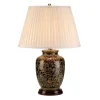 Elstead Vintage Tischlampe ELYA Schwarz Gold Creme H:59cm< Stofflampen|Designerlampen