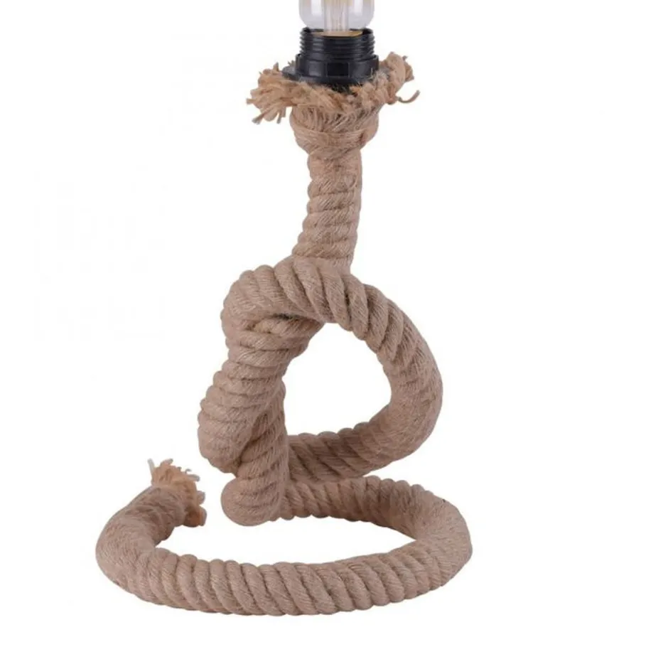 Just Light Vintage Tischleuchte E27 bis 15 W 33 cm Tau Seil< Wohnzimmerlampen|Schlafzimmer Lampen