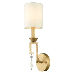 Wandleuchten|Lampen Aus Aller Welt*Elstead Vintage Wandlampe AIROSO Gold Weiß H:45cm Lampe