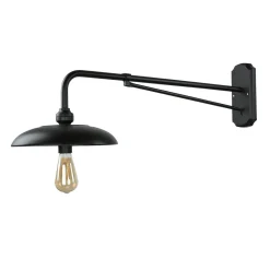 Wandleuchten|Küchenlampen*Lido Vintage Wandlampe innen groß T:73cm Schwarz Aluminium