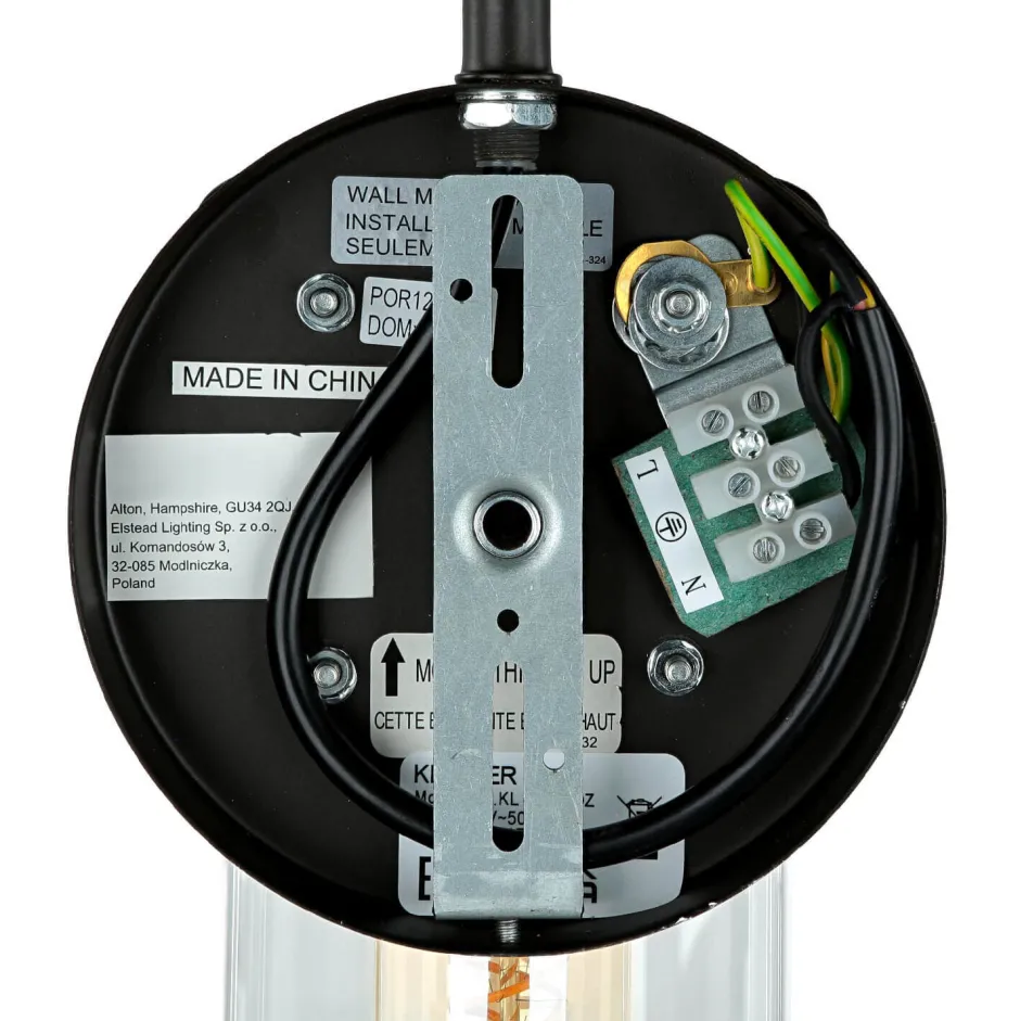 Elstead Vintage Wandleuchte Industrie Design Glas Schirm< Glaslampen|Designerlampen