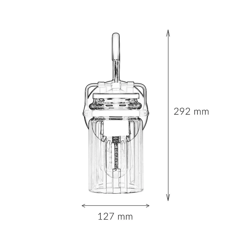 Elstead Vintage Wandleuchte Industrie Design Glas Schirm< Glaslampen|Designerlampen