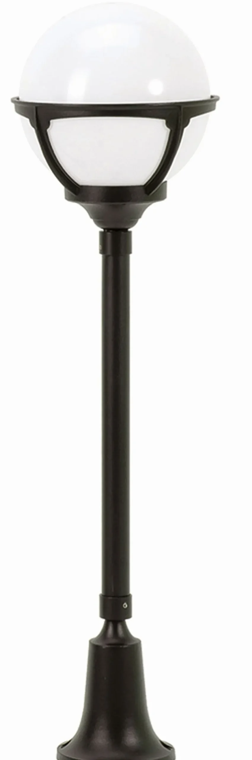 Außenleuchten Antik|Gartenlaternen*Lido Vintage Wegeleuchte Schwarz Weiß 77cm IP44 Kugel Schirm