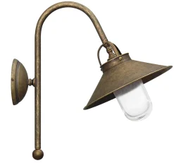 Giovanni Battista Wand Außenleuchte aus Messing in Antik Bronze< Außenwandleuchten|Lampen Aus Aller Welt