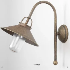 Giovanni Battista Wand Außenleuchte aus Messing in Antik Bronze< Außenwandleuchten|Lampen Aus Aller Welt