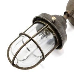 Außenwandleuchten|Lampen Aus Aller Welt*Giovanni Battista Wand Außenleuchte echtes Messing Bronze