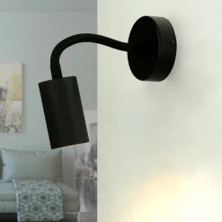 Wandleuchten|Küchenlampen*Easylight Wand Leselampe mit Schalter Schwarz verstellbar vielseitig