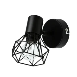 Moderne Lampen|Küchenlampen*Easylight Wand Spot Metall Retro verstellbar in Schwarz E14