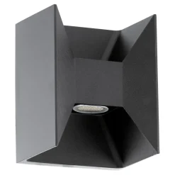 Moderne Lampen|Led Außenleuchten*Eglo Wandaußenleuchte LED Morino Anthrazit 2-Flmg