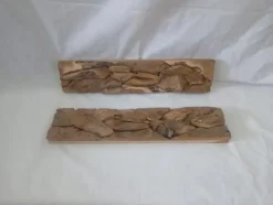 UGG Chemnitz Wanddeko Teak Holz L: 60 cm Unikat Handarbeit< Metall Lampen