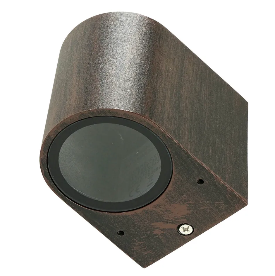 Moderne Lampen|Moderne Außenleuchten*Easylight Wandlampe AALBORG außen Down Strahler Braun Antik