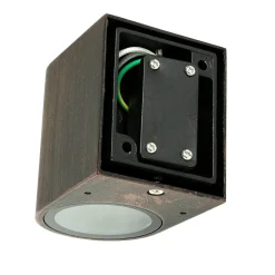 Moderne Lampen|Moderne Außenleuchten*Easylight Wandlampe AALBORG außen Down Strahler Braun Antik