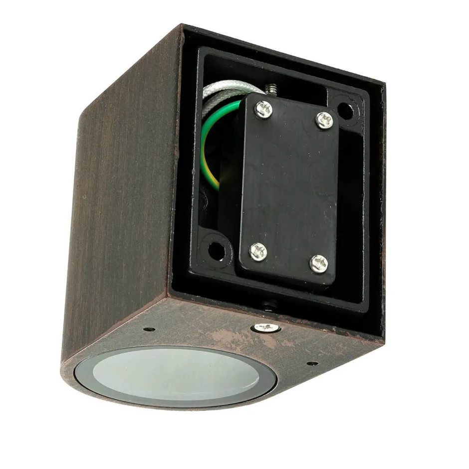 Moderne Lampen|Moderne Außenleuchten*Easylight Wandlampe AALBORG außen Down Strahler Braun Antik