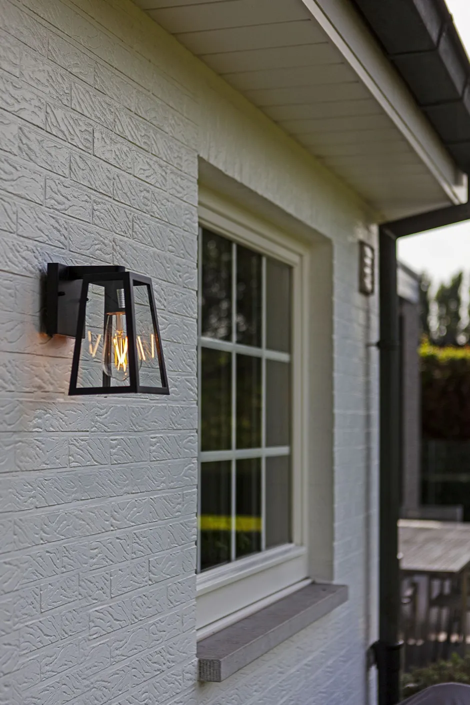 Metall Lampen|Moderne Außenleuchten*Eco-Light Wandlampe Aluminium Glas E27 IP44 H:21,6 cm Laterne