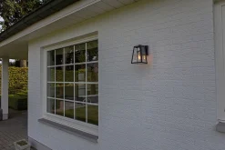 Metall Lampen|Moderne Außenleuchten*Eco-Light Wandlampe Aluminium Glas E27 IP44 H:21,6 cm Laterne