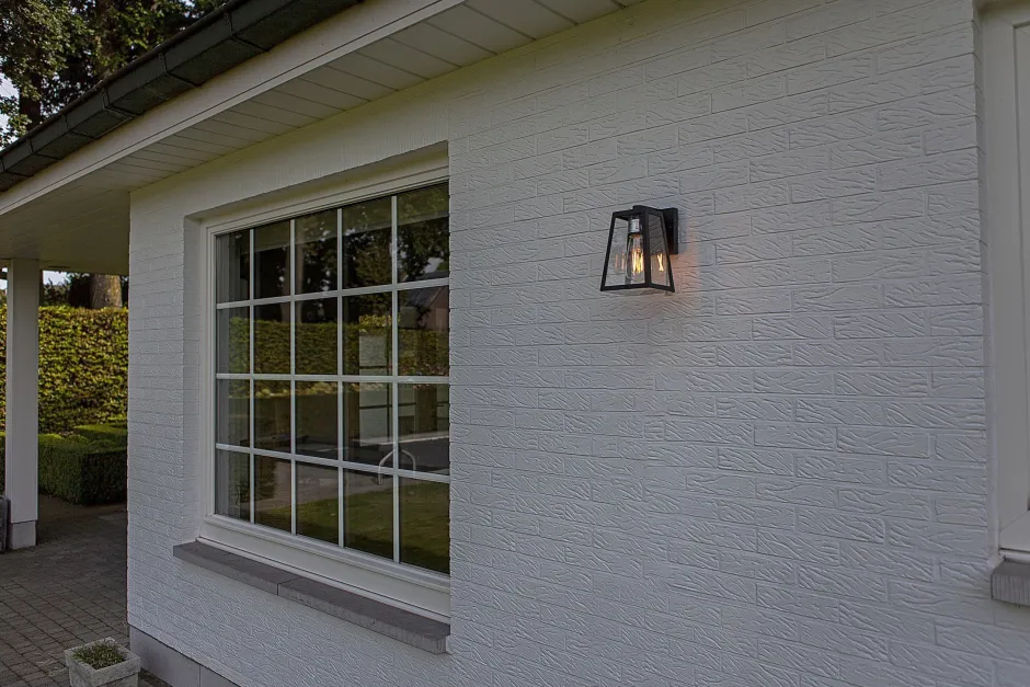 Metall Lampen|Moderne Außenleuchten*Eco-Light Wandlampe Aluminium Glas E27 IP44 H:21,6 cm Laterne