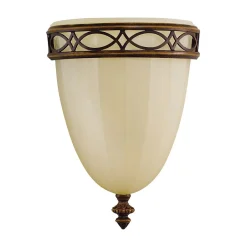 Wohnzimmerlampen|Glaslampen*Elstead Wandlampe ANABELL 1 Creme Landhaus Design Leuchte
