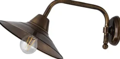 Wandleuchten|Küchenlampen*Lido Wandlampe Antik echtes Messing rostfrei Ø26cm E27