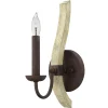 Elstead Wandlampe Antik Metall Holz dekorativ ESITEESH< Wohnzimmerlampen|Wandleuchten