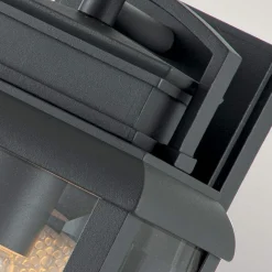 Elstead Wandlampe außen Aluminium Glas H: 30,5 cm IP44 E27 Grau< Metall Lampen|Vintage Lampen