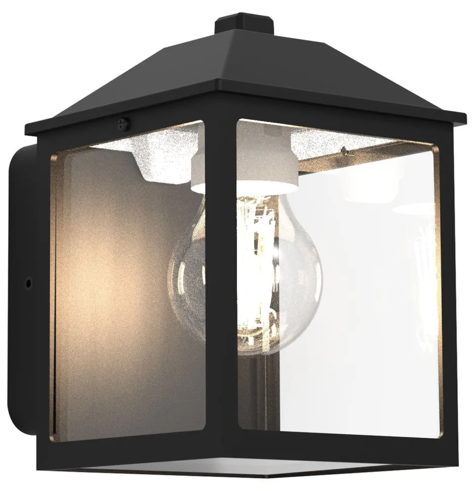 Eco-Light Wandlampe außen Aluminium E27 IP54 H:17,5 cm Schwarz< Metall Lampen|Gartenlaternen