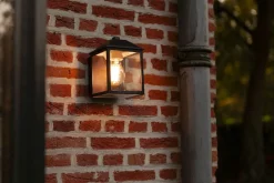 Eco-Light Wandlampe außen Aluminium E27 IP54 H:17,5 cm Schwarz< Metall Lampen|Gartenlaternen