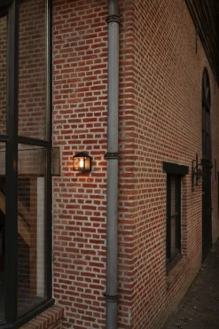 Eco-Light Wandlampe außen Aluminium E27 IP54 H:17,5 cm Schwarz< Metall Lampen|Gartenlaternen