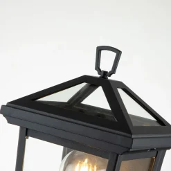 Elstead Wandlampe außen Aluminium Glas H: 30 cm IP44 Schwarz< Metall Lampen|Vintage Lampen